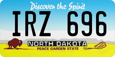 ND license plate IRZ696