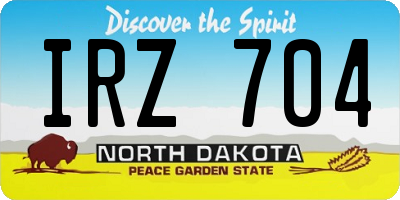 ND license plate IRZ704