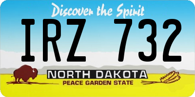 ND license plate IRZ732