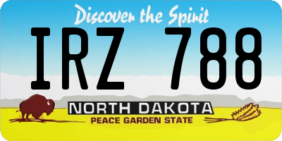 ND license plate IRZ788