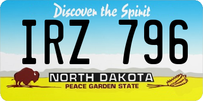 ND license plate IRZ796