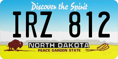 ND license plate IRZ812