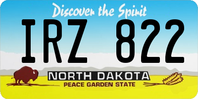 ND license plate IRZ822
