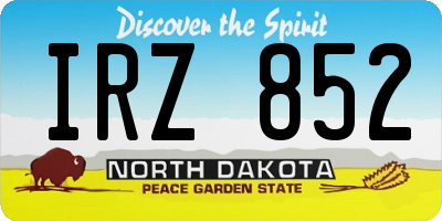 ND license plate IRZ852