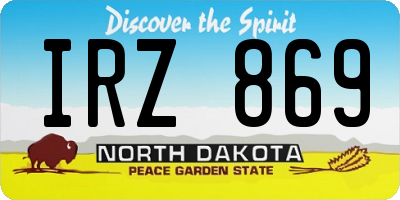 ND license plate IRZ869