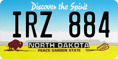 ND license plate IRZ884