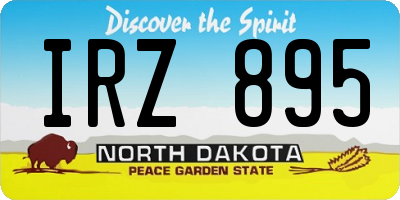 ND license plate IRZ895