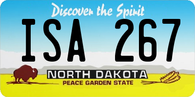 ND license plate ISA267