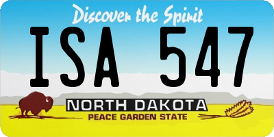 ND license plate ISA547