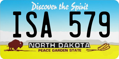ND license plate ISA579