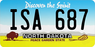 ND license plate ISA687