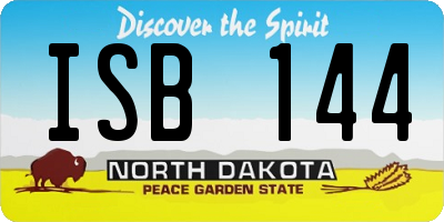ND license plate ISB144