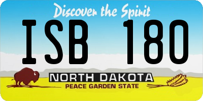 ND license plate ISB180