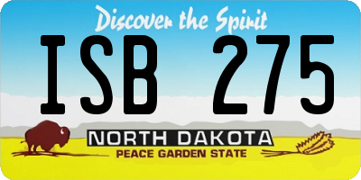 ND license plate ISB275