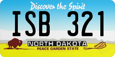 ND license plate ISB321