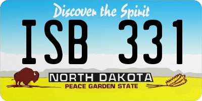 ND license plate ISB331
