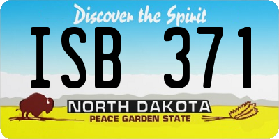 ND license plate ISB371