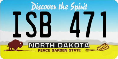 ND license plate ISB471