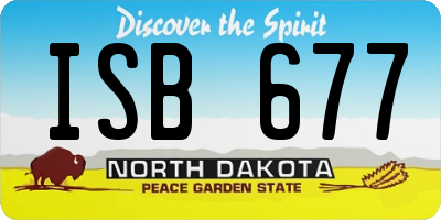 ND license plate ISB677
