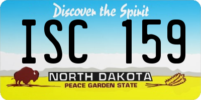 ND license plate ISC159