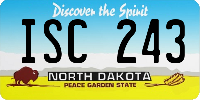 ND license plate ISC243