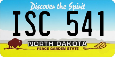 ND license plate ISC541