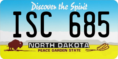ND license plate ISC685