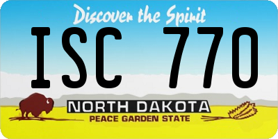 ND license plate ISC770