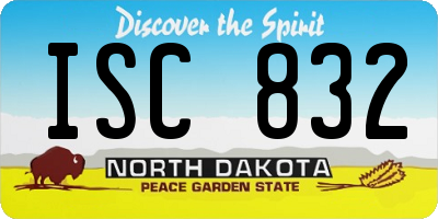 ND license plate ISC832