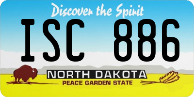 ND license plate ISC886