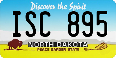 ND license plate ISC895