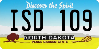 ND license plate ISD109