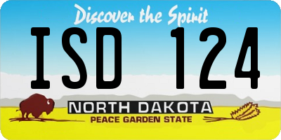 ND license plate ISD124