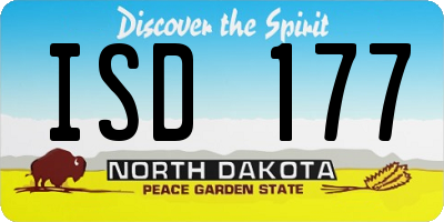 ND license plate ISD177