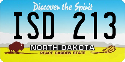 ND license plate ISD213