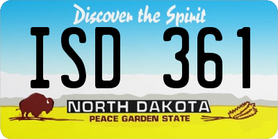 ND license plate ISD361