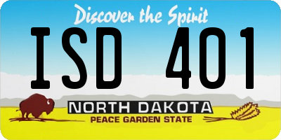 ND license plate ISD401
