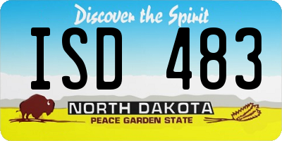 ND license plate ISD483
