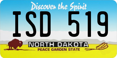 ND license plate ISD519