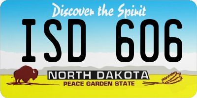ND license plate ISD606