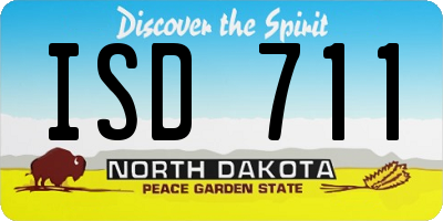 ND license plate ISD711
