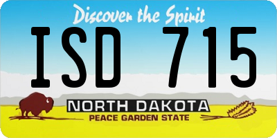 ND license plate ISD715