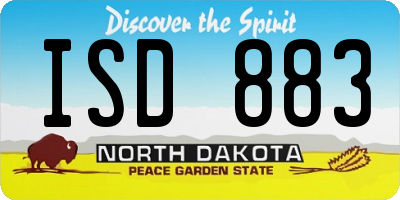 ND license plate ISD883