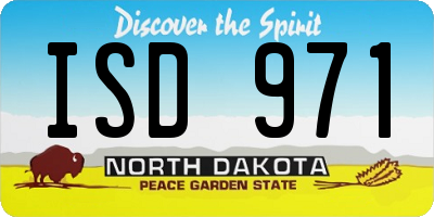 ND license plate ISD971