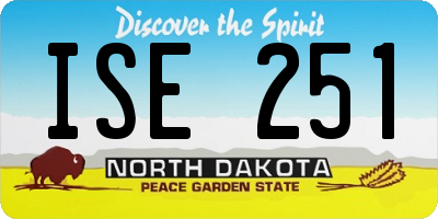 ND license plate ISE251