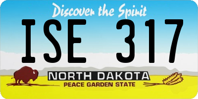 ND license plate ISE317