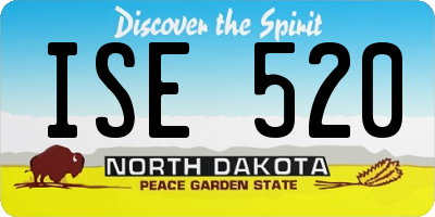 ND license plate ISE520