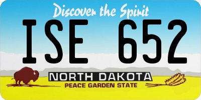 ND license plate ISE652