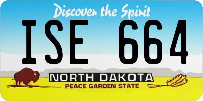 ND license plate ISE664