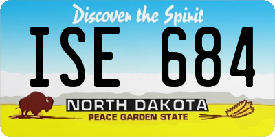 ND license plate ISE684